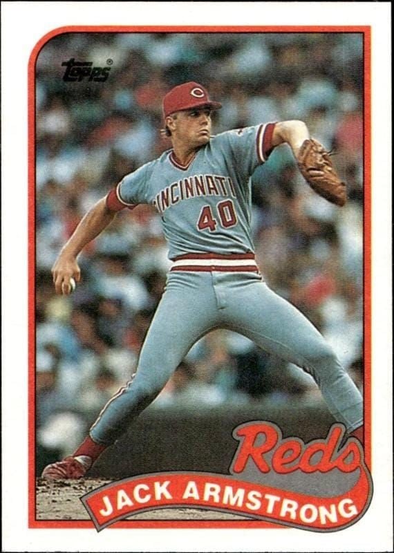 Jack Armstrong 1989 Topps #317 Baseball Trading Card - Front 1989 Topps Jack Armstrong #317 baseball trading card front
