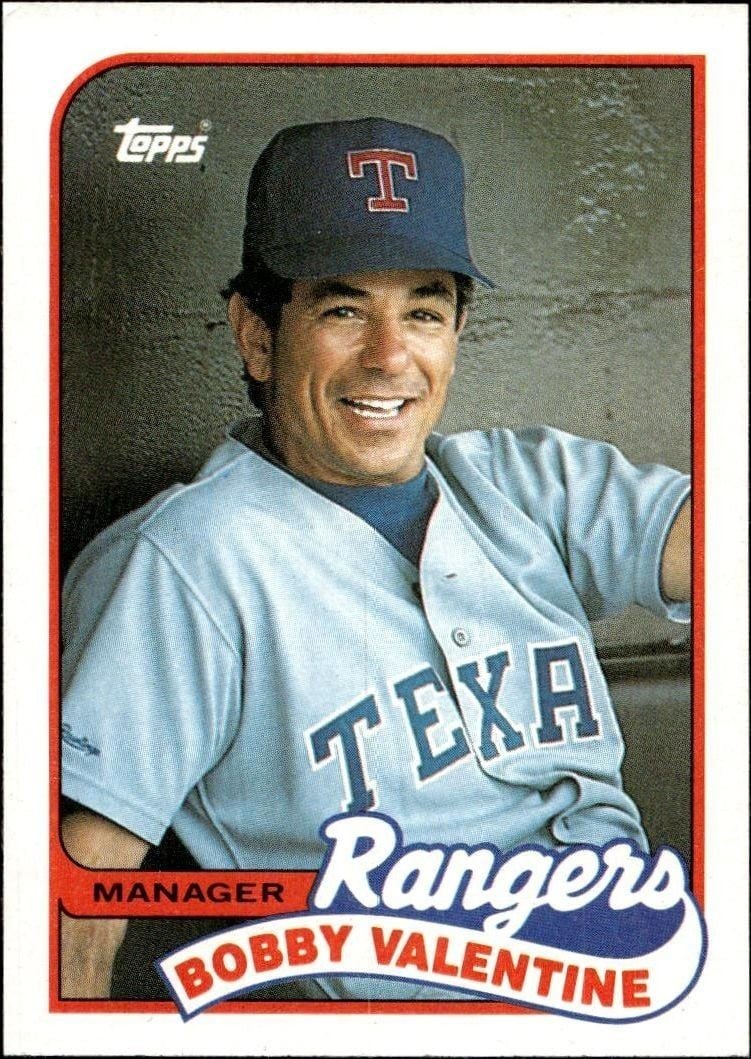 Bobby Valentine 1989 Topps #314 Baseball Trading Card - Front 1989 Topps Bobby Valentine #314 baseball trading card front