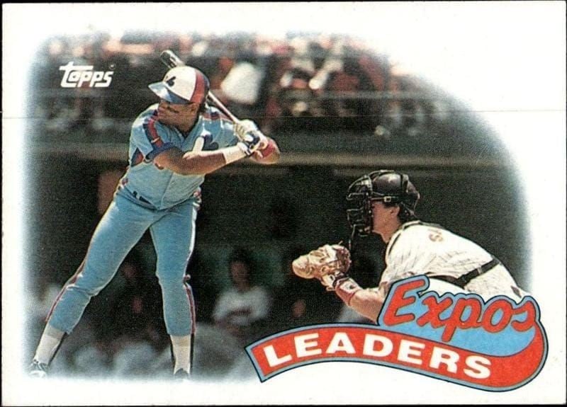 Expos Leaders 1989 Topps #81 Baseball Trading Card - Front 1989 Topps Expos Leaders #81 baseball trading card front