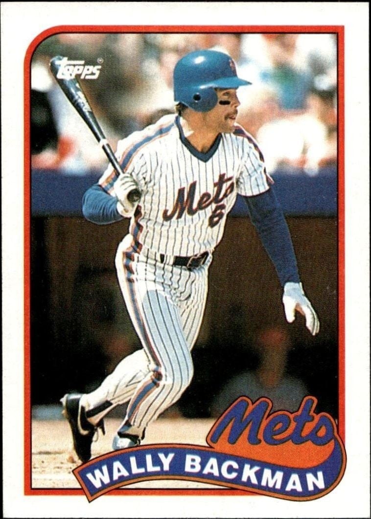 Wally Backman 1989 Topps #508 Baseball Trading Card - Front 1989 Topps Wally Backman #508 baseball trading card front