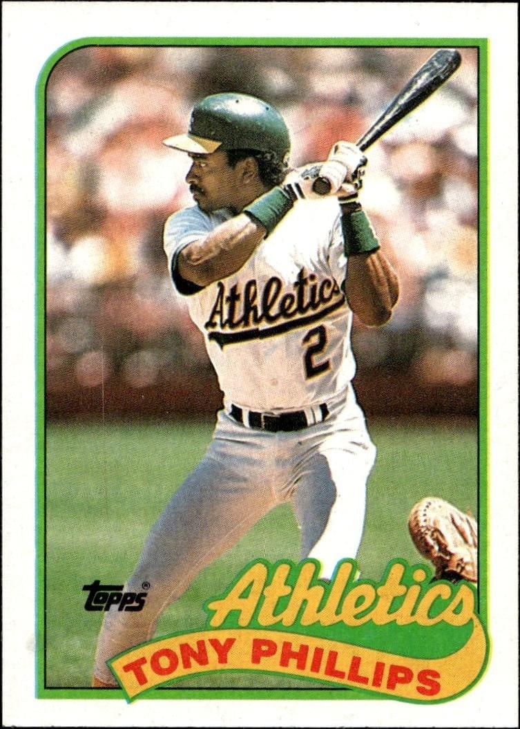 Tony Phillips 1989 Topps #248 Baseball Trading Card - Front 1989 Topps Tony Phillips #248 baseball trading card front