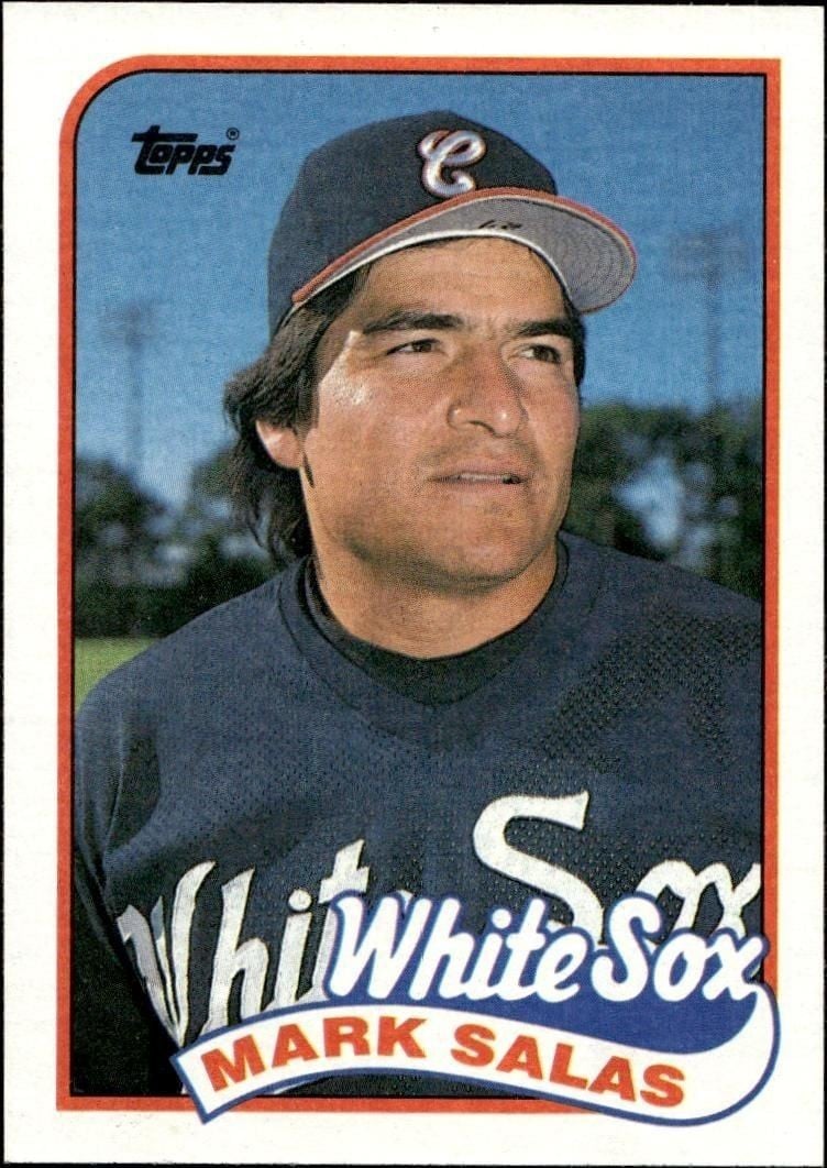 Mark Salas 1989 Topps #384 Baseball Trading Card - Front 1989 Topps Mark Salas #384 baseball trading card front