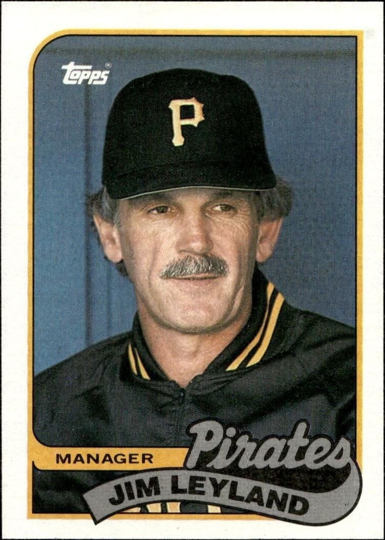 Jim Leyland 1989 Topps #284 Baseball Trading Card - Front 1989 Topps Jim Leyland #284 baseball trading card front