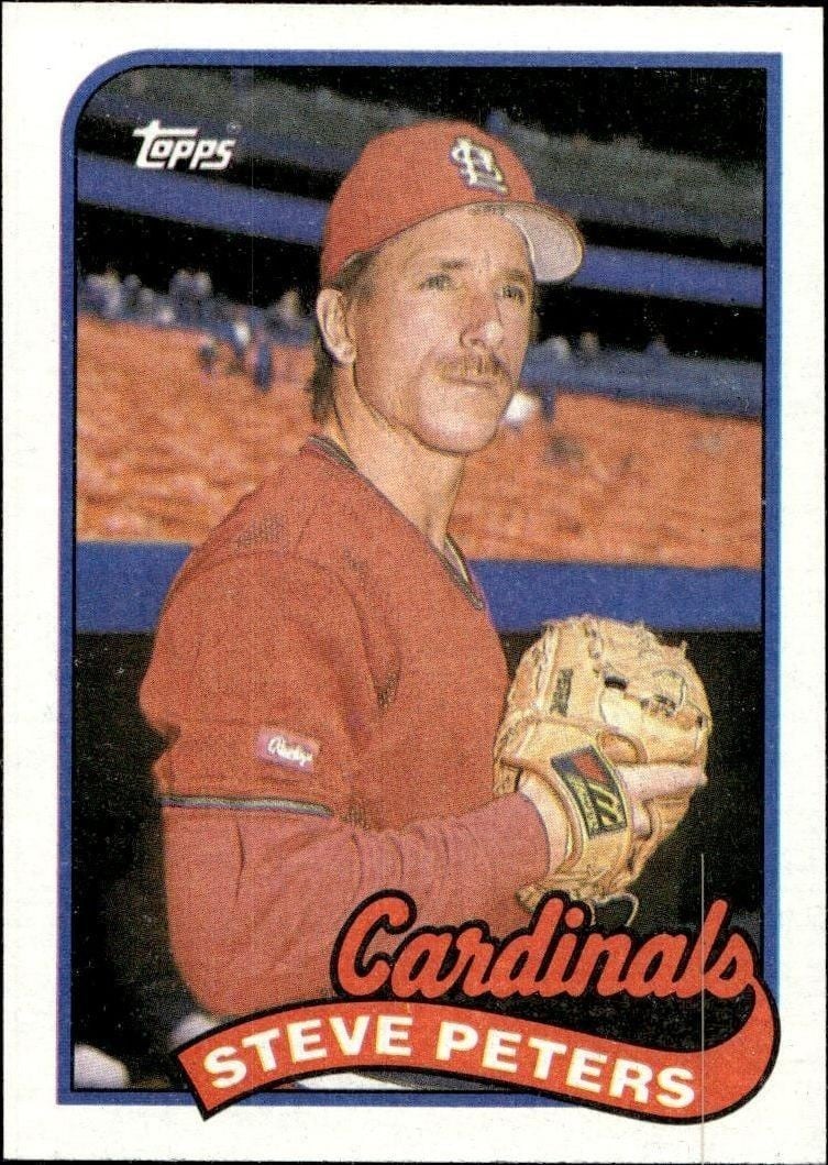 Steve Peters 1989 Topps #482 Baseball Trading Card - Front 1989 Topps Steve Peters #482 baseball trading card front