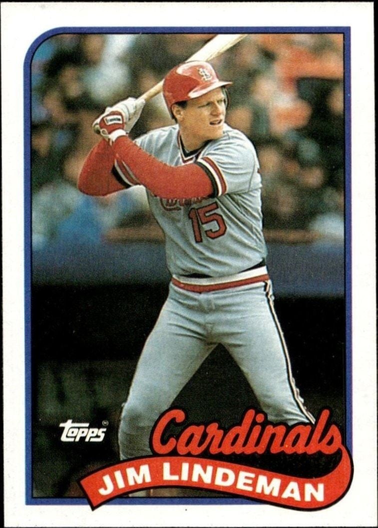 Jim Lindeman 1989 Topps #791 Baseball Trading Card - Front 1989 Topps Jim Lindeman #791 baseball trading card front