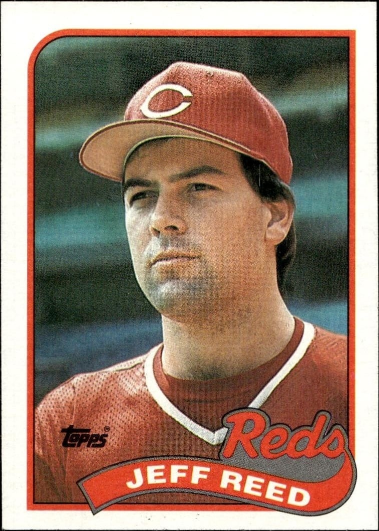Jeff Reed 1989 Topps #626 Baseball Trading Card - Front 1989 Topps Jeff Reed #626 baseball trading card front