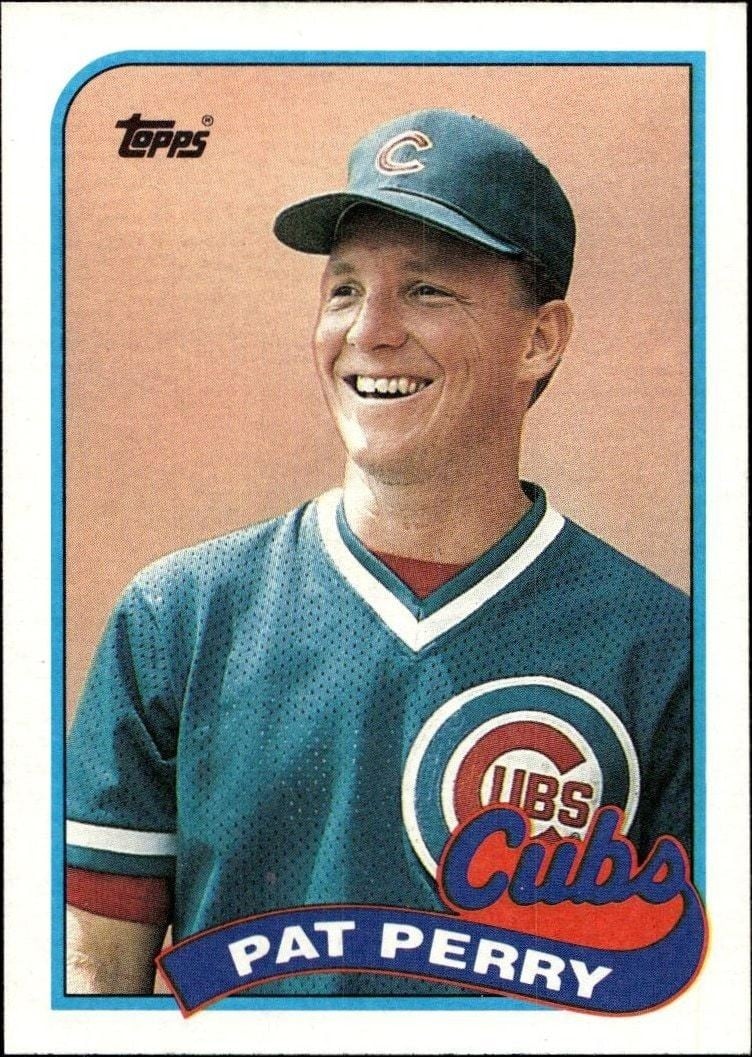Pat Perry 1989 Topps #186 Baseball Trading Card - Front 1989 Topps Pat Perry #186 baseball trading card front