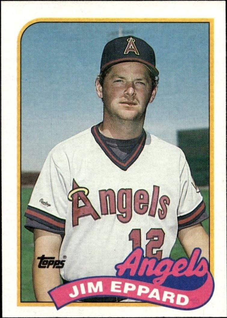 Jim Eppard 1989 Topps #42 Baseball Trading Card - Front 1989 Topps Jim Eppard #42 baseball trading card front