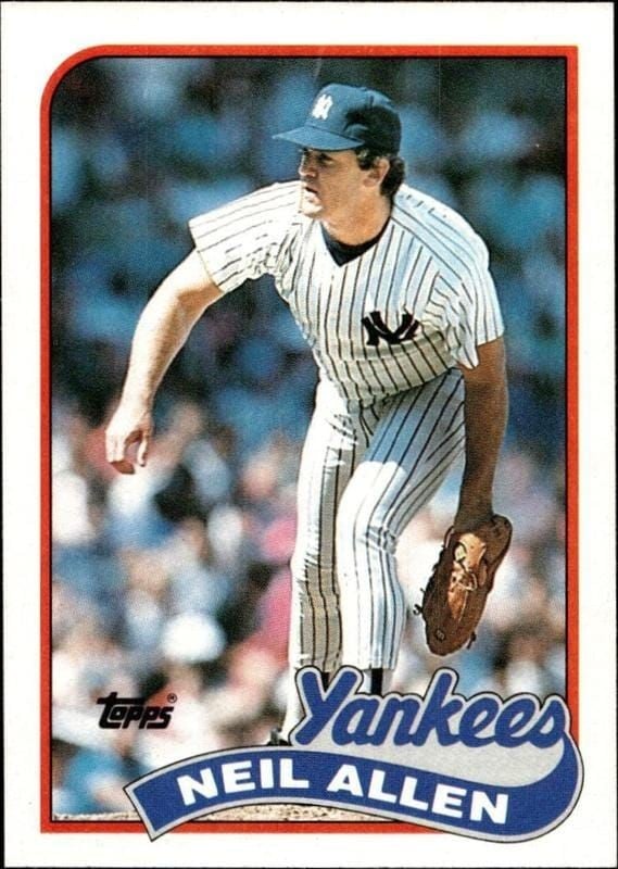 Neil Allen 1989 Topps #61 Baseball Trading Card - Front 1989 Topps Neil Allen #61 baseball trading card front