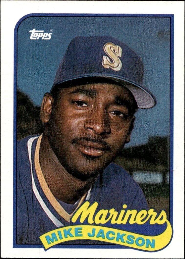Mike Jackson 1989 Topps #169 Baseball Trading Card - Front 1989 Topps Mike Jackson #169 baseball trading card front