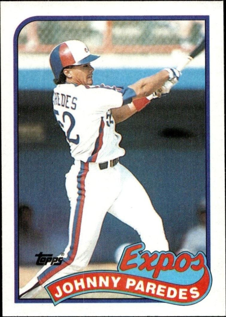 Johnny Paredes 1989 Topps #367 Baseball Trading Card - Front 1989 Topps Johnny Paredes #367 baseball trading card front