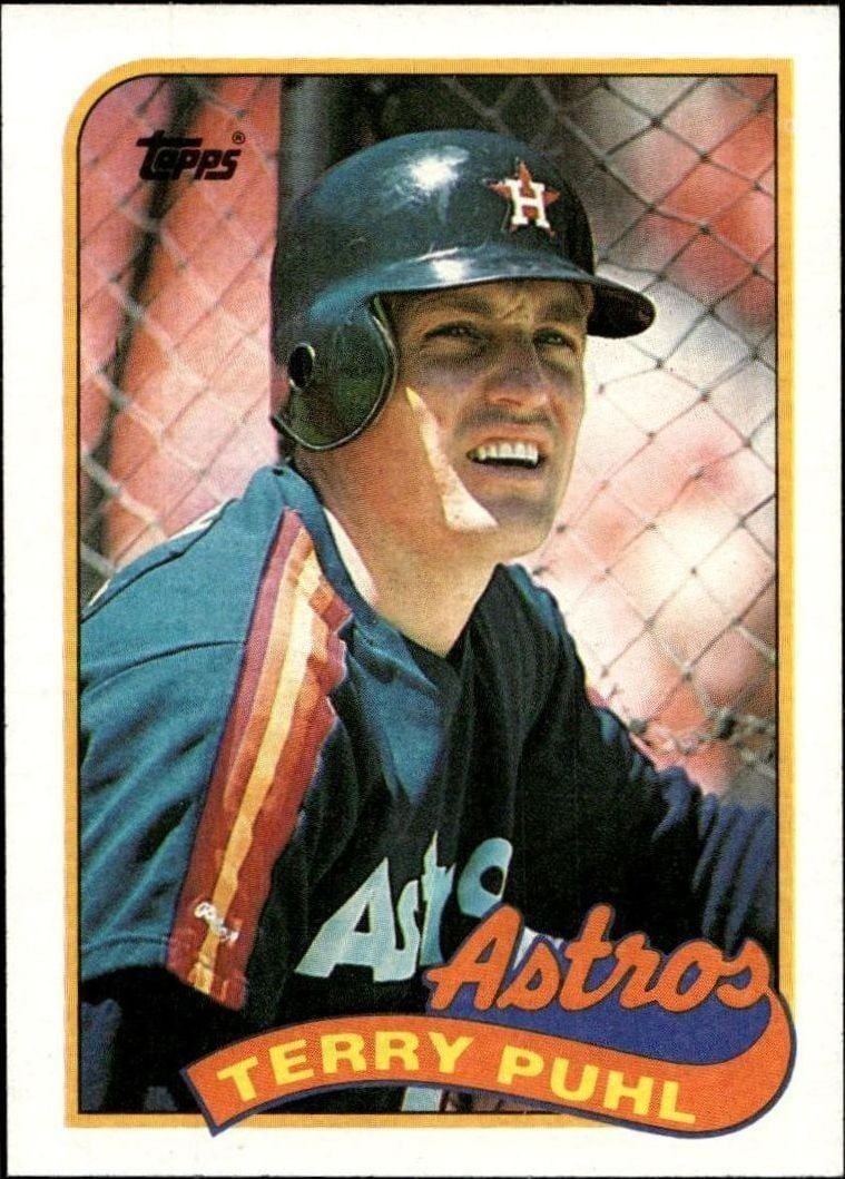 Terry Puhl 1989 Topps #119 Baseball Trading Card - Front 1989 Topps Terry Puhl #119 baseball trading card front