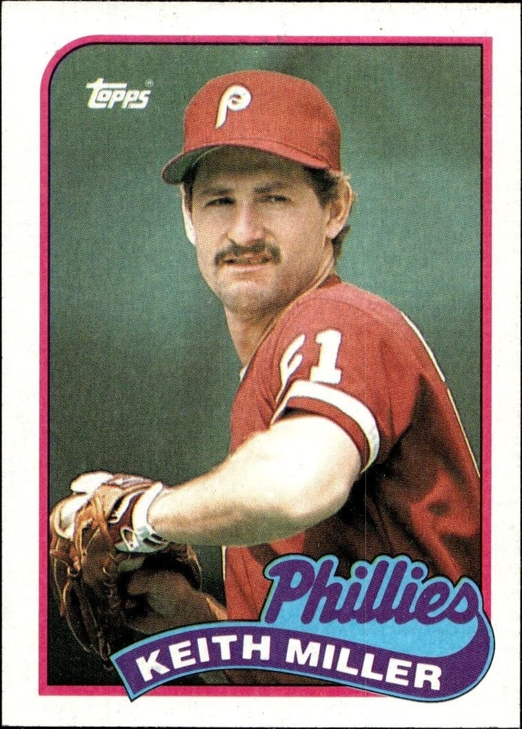 Keith Miller 1989 Topps #268 Baseball Trading Card - Front 1989 Topps Keith Miller #268 baseball trading card front