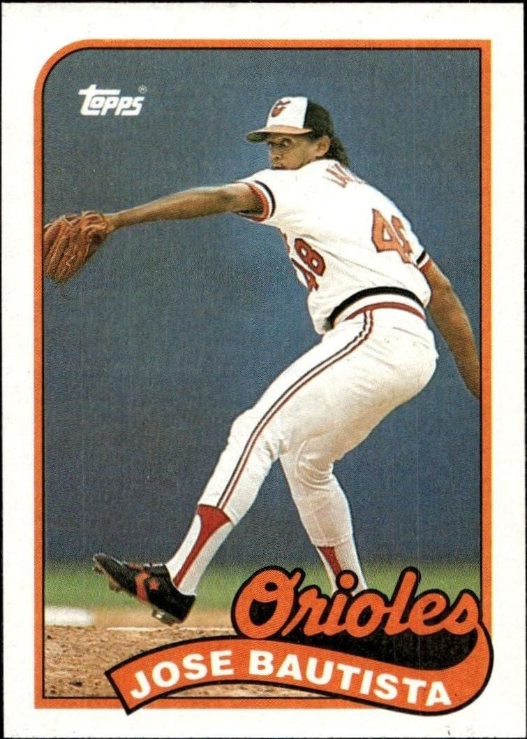 Jose Bautista 1989 Topps #469 Baseball Trading Card - Front 1989 Topps Jose Bautista #469 baseball trading card front