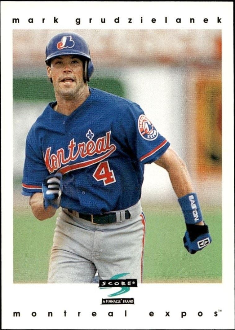 Mark Grudzielanek 1997 Pinnacle Score #133 Baseball Trading Card - Front 1997 Pinnacle Score Mark Grudzielanek #133 baseball trading card front