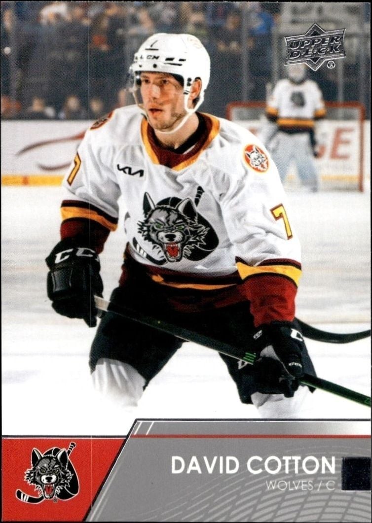 David Cotton 2021-22 Upper Deck Ahl #75 Hockey Trading Card - Front 2021-22 Upper Deck Ahl David Cotton #75 hockey trading card front