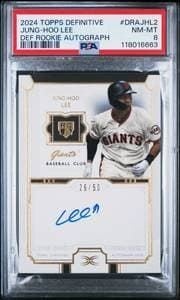 Jung Hoo Lee 2024 Topps Definitive Collection #DRA-JHL2 Baseball Trading Card - Front 2024 Topps Definitive Collection Jung Hoo Lee #DRA-JHL2 baseball trading card front