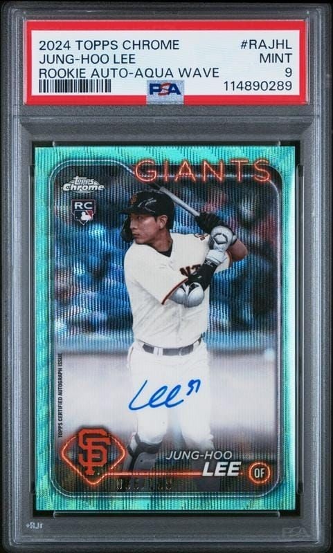 Jung Hoo Lee 2024 Topps Chrome #RA-JHL Baseball Trading Card - Front 2024 Topps Chrome Jung Hoo Lee #RA-JHL baseball trading card front