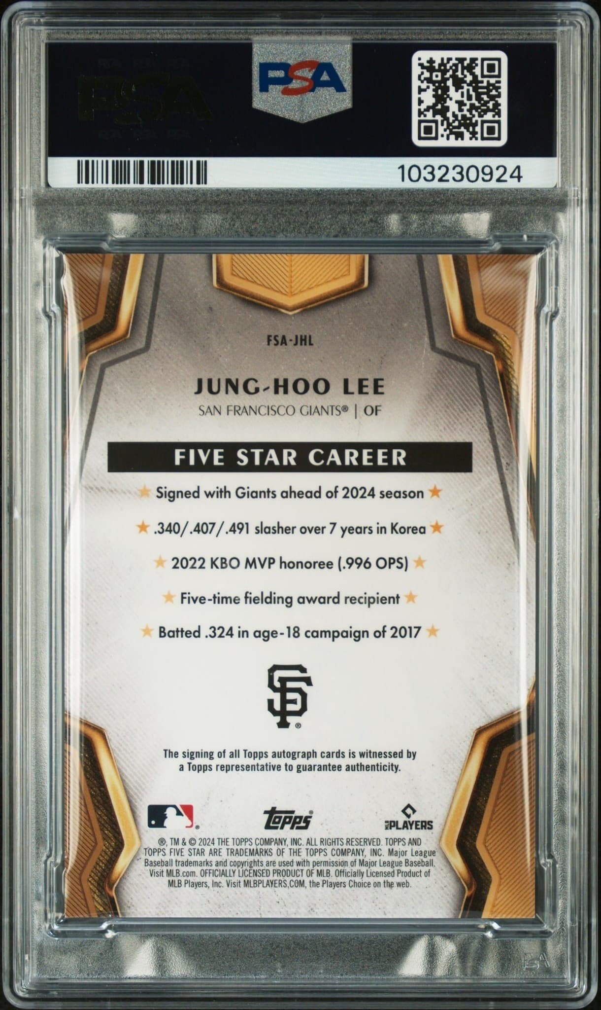 Jung Hoo Lee - Back