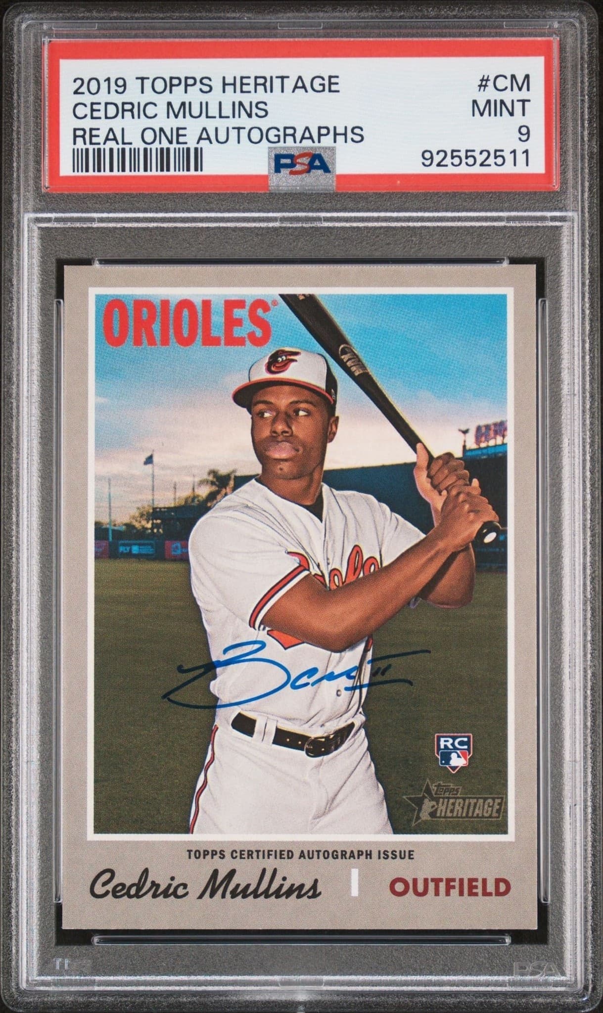 2019 Topps Heritage Cedric Mullins #ROA-CM trading card