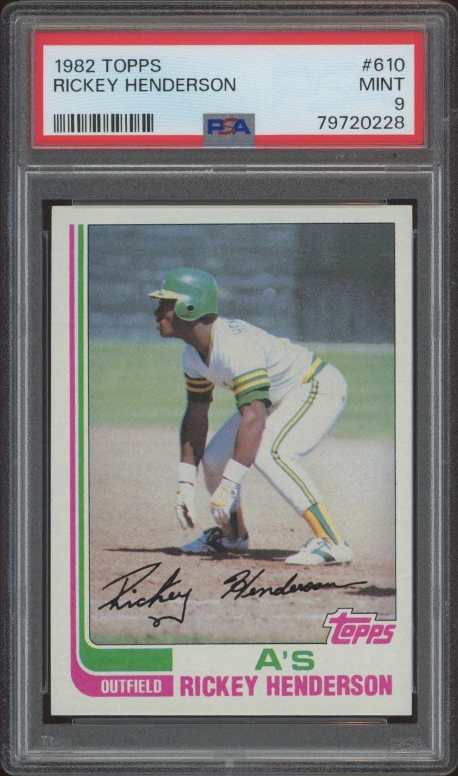 1982 Action-Packed Rickey Henderson #610 trading card