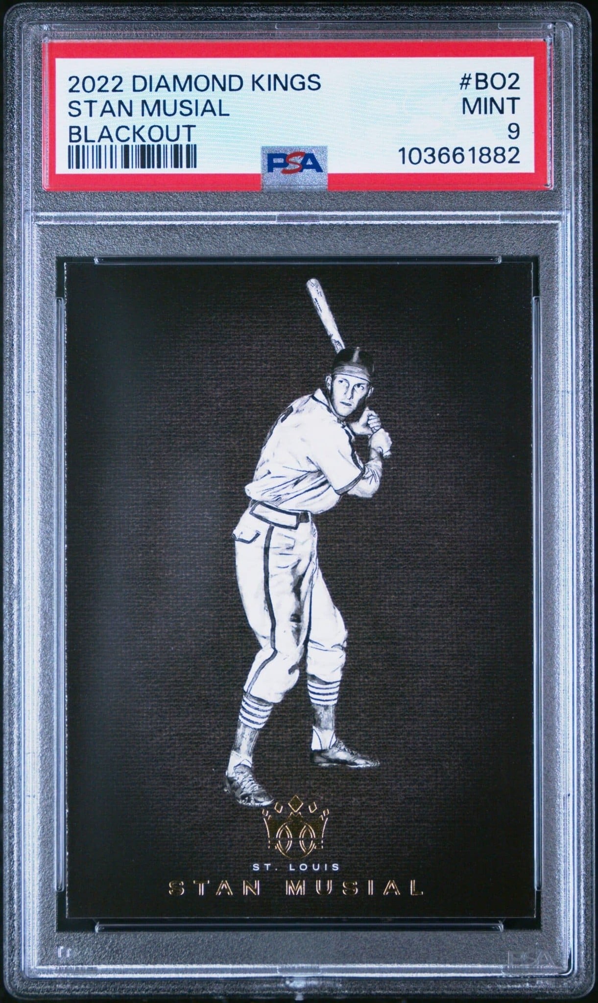 Stan Musial 2022 Panini Diamond Kings #BO2 Baseball Trading Card - Front 2022 Panini Diamond Kings Stan Musial #BO2 baseball trading card front