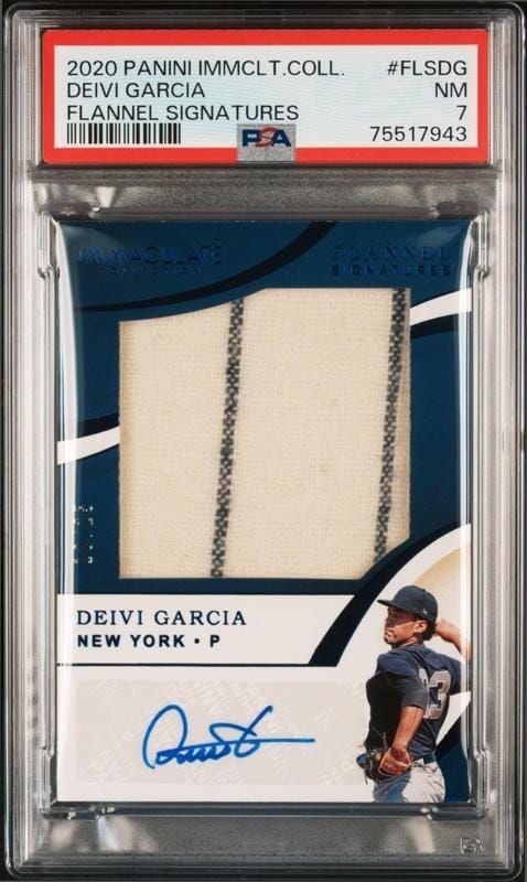 Deivi Garcia 2020 Panini Immaculate Collection #FLS-DG Baseball Trading Card - Front 2020 Panini Immaculate Collection Deivi Garcia #FLS-DG baseball trading card front