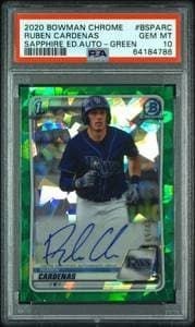 Ruben Cardenas 2020 Bowman Chrome #BSPA-RC Baseball Trading Card - Front 2020 Bowman Chrome Ruben Cardenas #BSPA-RC baseball trading card front