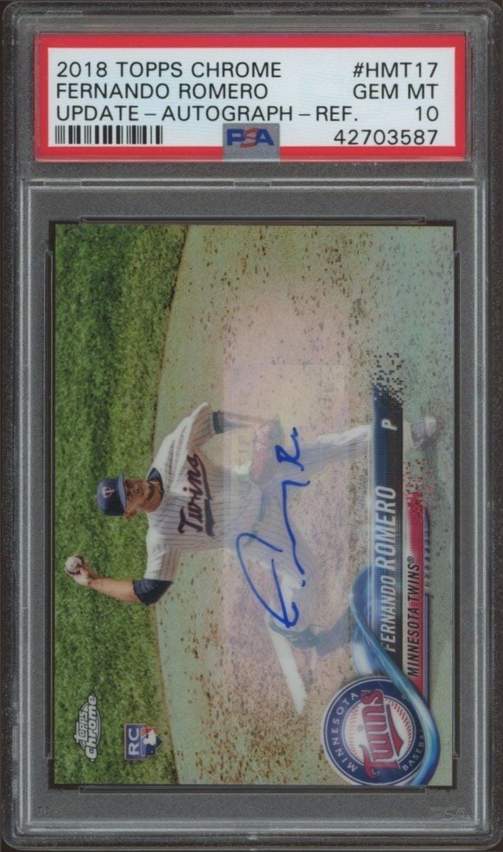 Fernando Romero 2018 Topps Chrome Update #HMT17 Baseball Trading Card - Front 2018 Topps Chrome Update Fernando Romero #HMT17 baseball trading card front