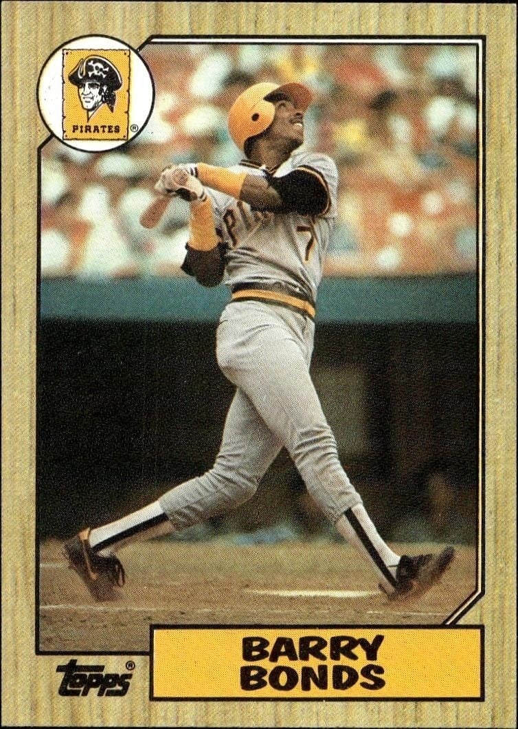 Barry Bonds 1987 Topps #320 Baseball Trading Card - Front 1987 Topps Barry Bonds #320 baseball trading card front