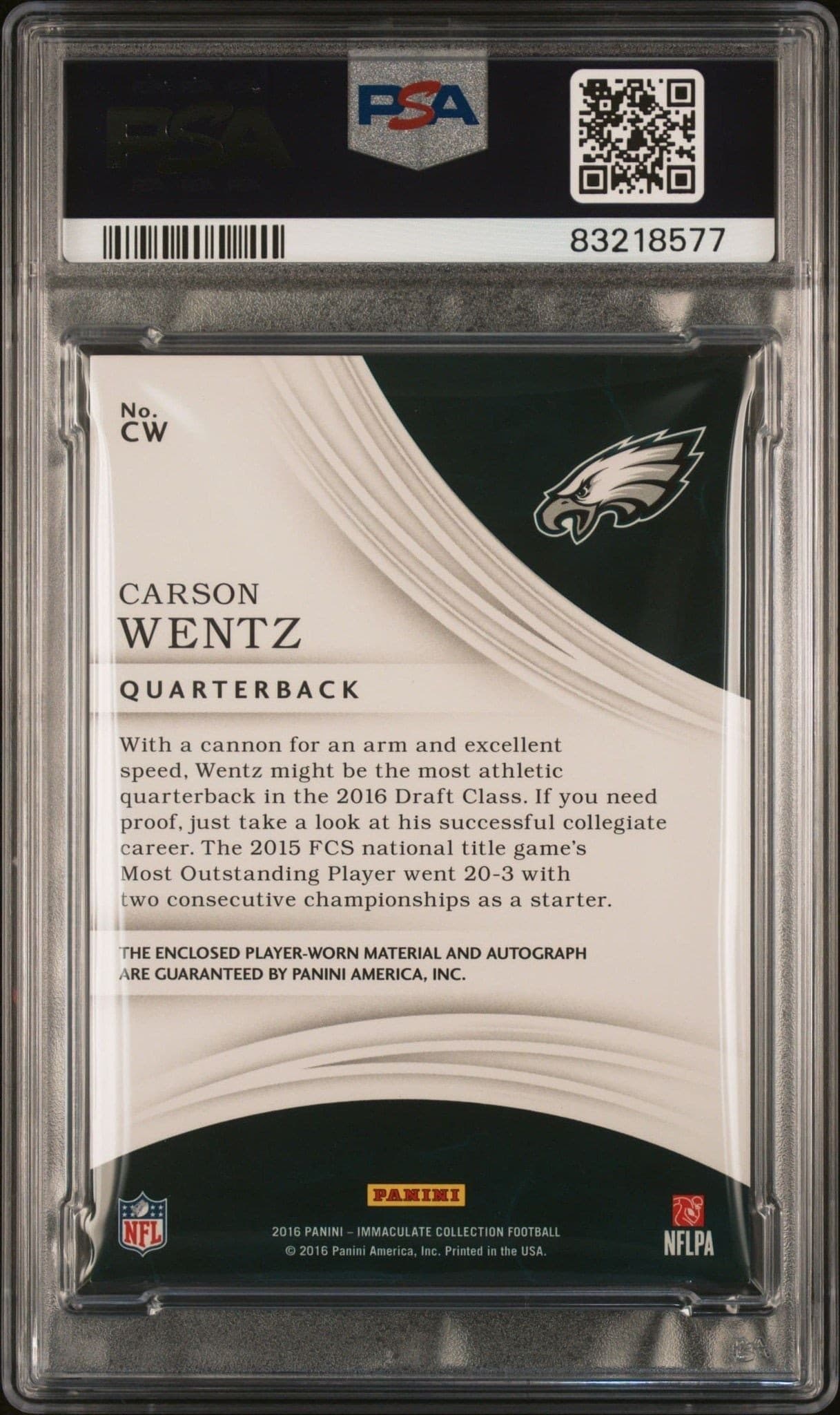 Carson Wentz - Back