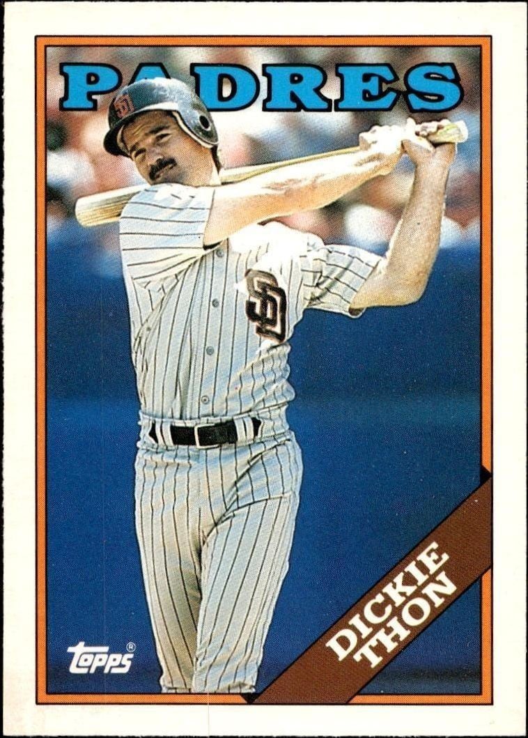 Dickie Thon 1988 Topps Traded #121T Baseball Trading Card - Front 1988 Topps Traded Dickie Thon #121T baseball trading card front
