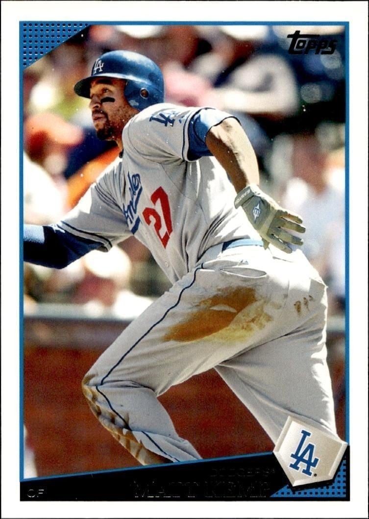 Matt Kemp 2009 Topps #165 Baseball Trading Card - Front 2009 Topps Matt Kemp #165 baseball trading card front