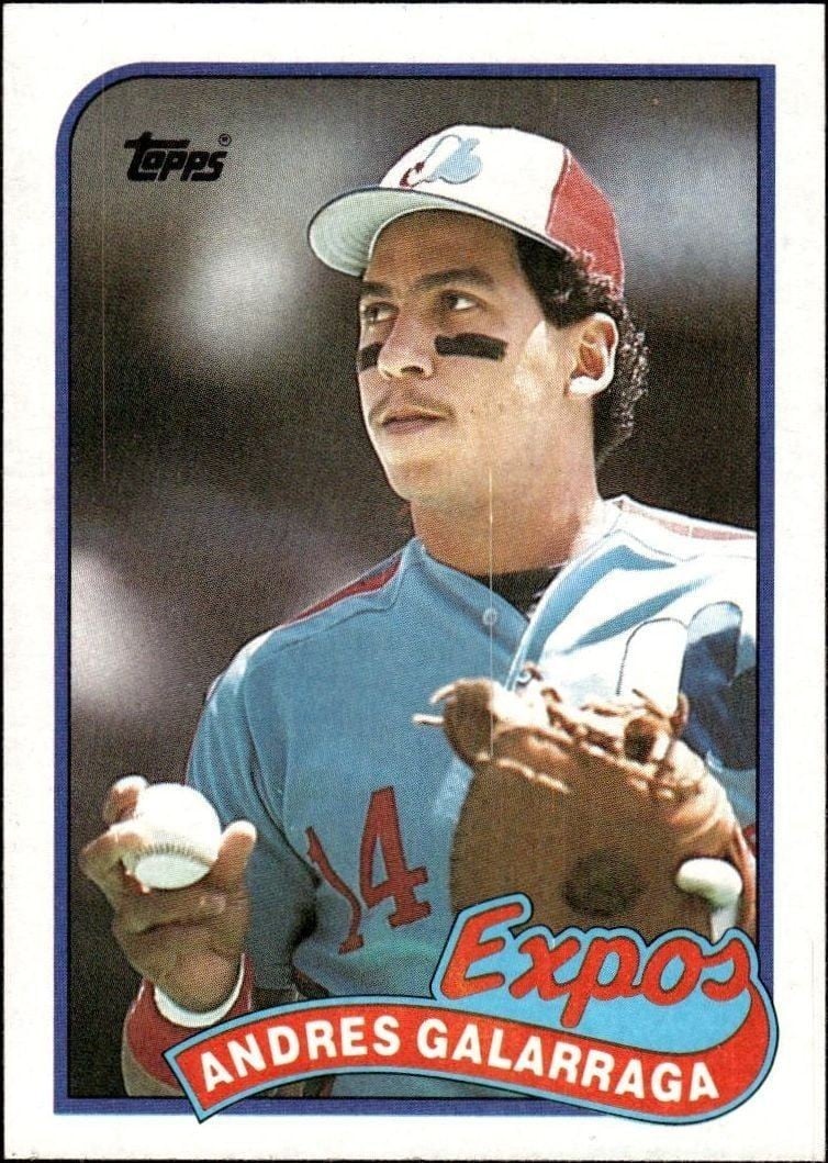 Andres Galarraga 1989 Topps #590 Baseball Trading Card - Front 1989 Topps Andres Galarraga #590 baseball trading card front