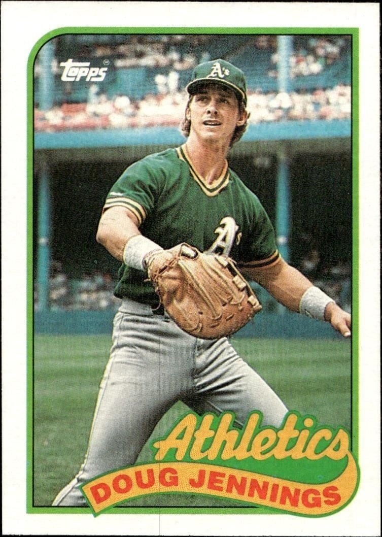 Doug Jennings 1989 Topps #166 Baseball Trading Card - Front 1989 Topps Doug Jennings #166 baseball trading card front