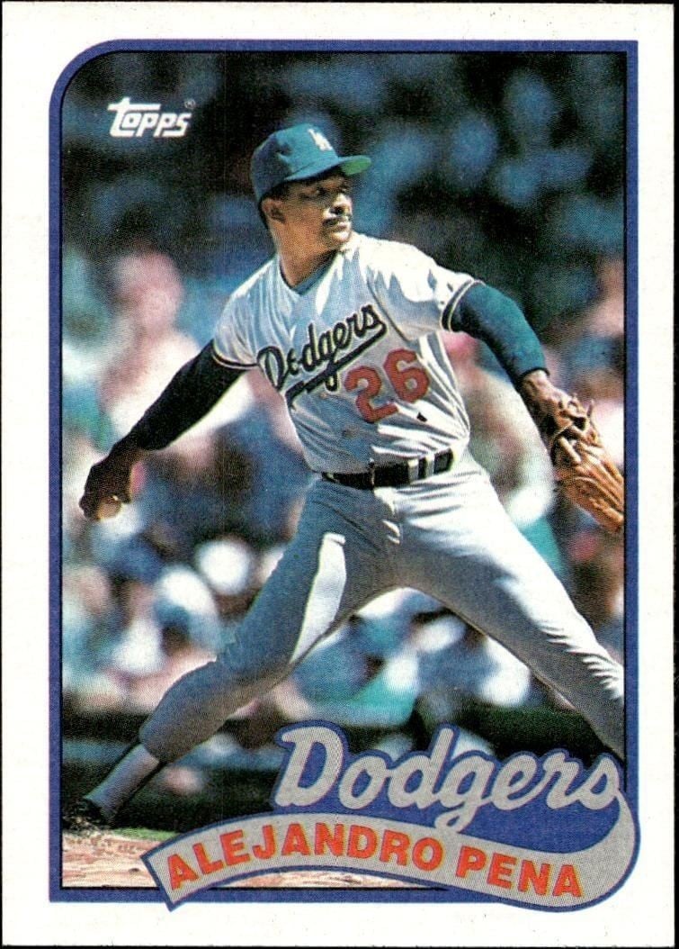 Alejandro Pena 1989 Topps #57 Baseball Trading Card - Front 1989 Topps Alejandro Pena #57 baseball trading card front