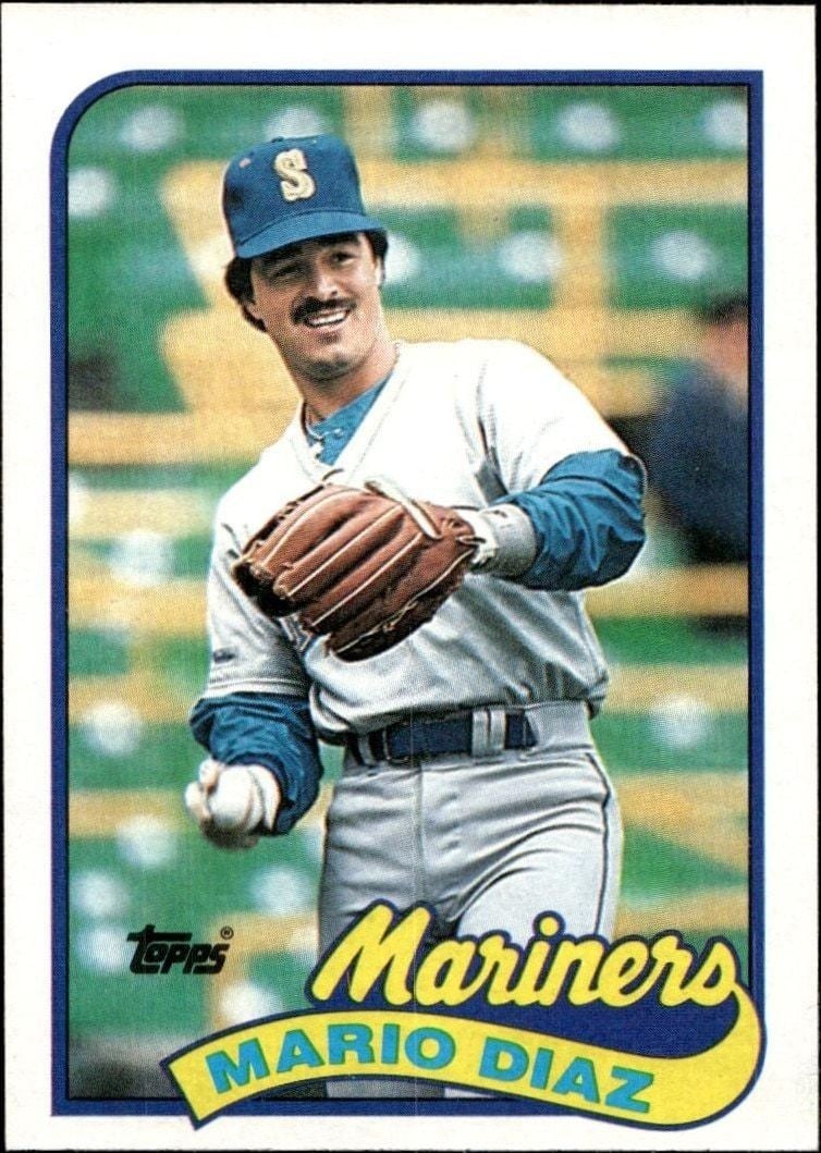 Mario Diaz 1989 Topps #309 Baseball Trading Card - Front 1989 Topps Mario Diaz #309 baseball trading card front