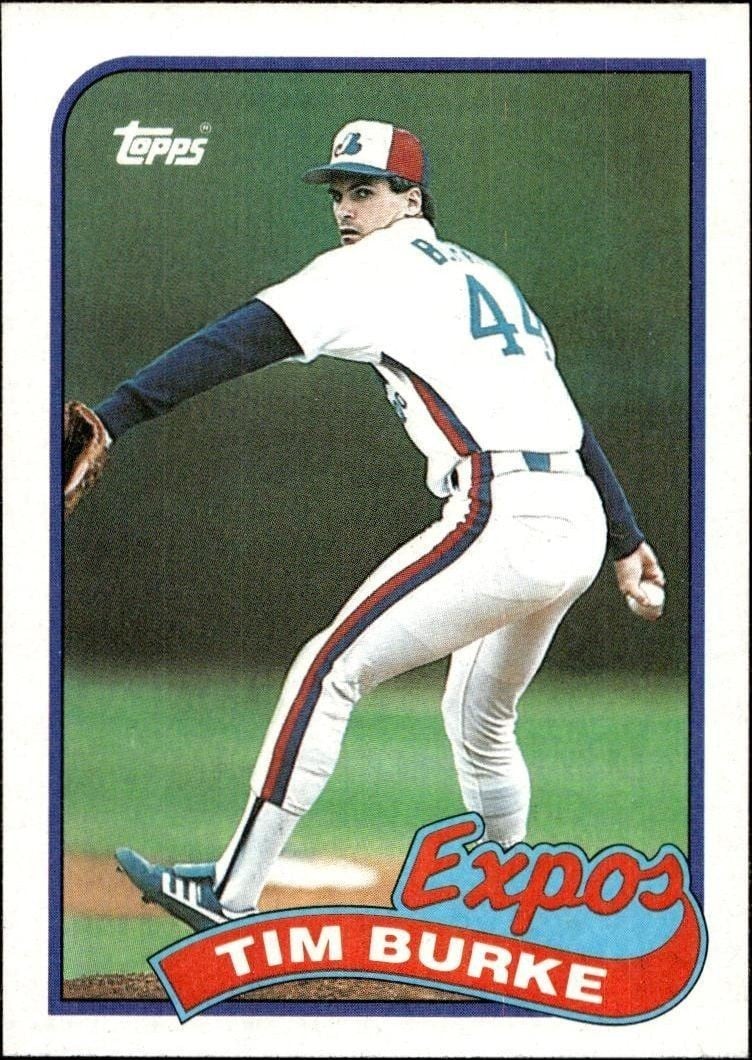 Tim Burke 1989 Topps #48 Baseball Trading Card - Front 1989 Topps Tim Burke #48 baseball trading card front