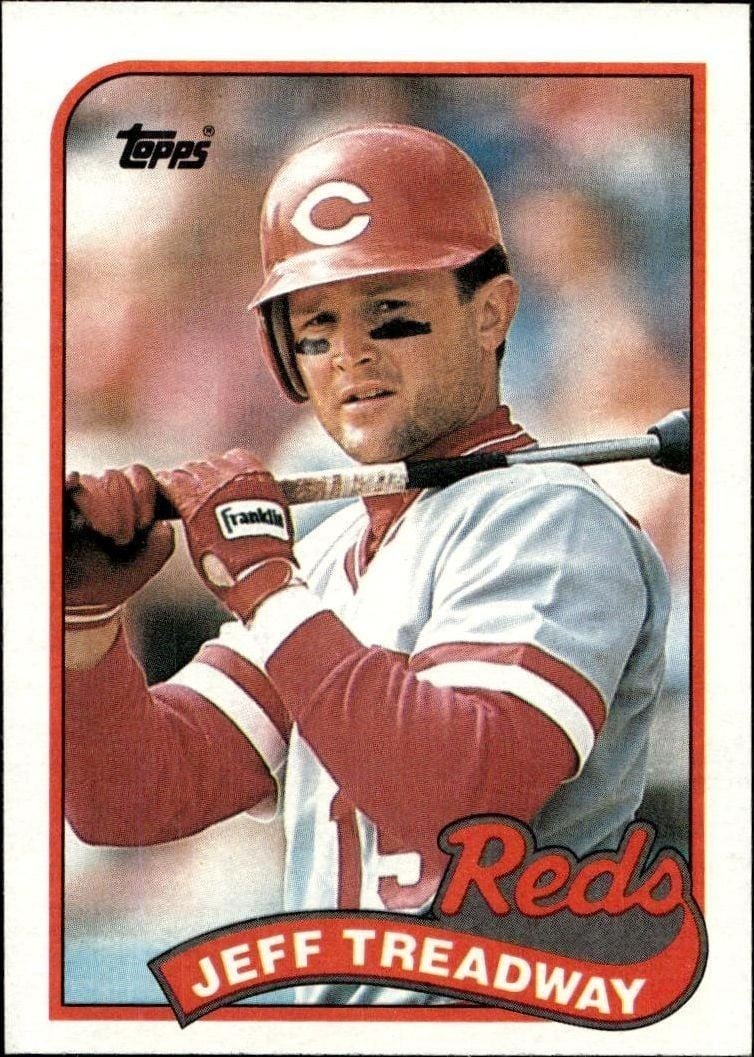 Jeff Treadway 1989 Topps #685 Baseball Trading Card - Front 1989 Topps Jeff Treadway #685 baseball trading card front