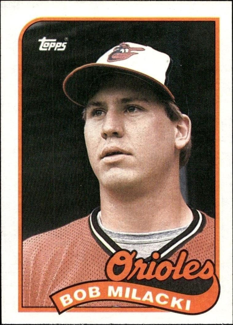Bob Milacki 1989 Topps #324 Baseball Trading Card - Front 1989 Topps Bob Milacki #324 baseball trading card front
