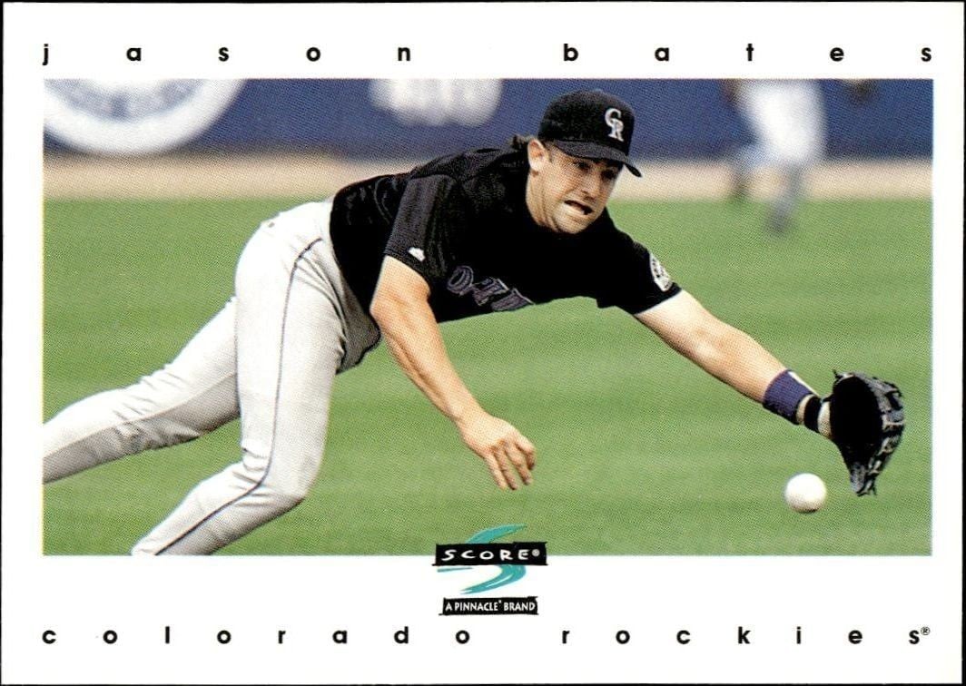 Jason Bates 1997 Pinnacle Score #HR427 Baseball Trading Card - Front 1997 Pinnacle Score Jason Bates #HR427 baseball trading card front