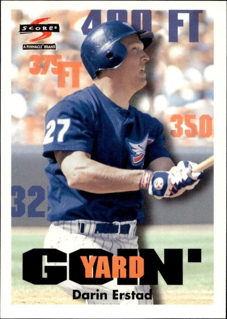 Darin Erstad 1997 Pinnacle Score #506 Baseball Trading Card - Front 1997 Pinnacle Score Darin Erstad #506 baseball trading card front