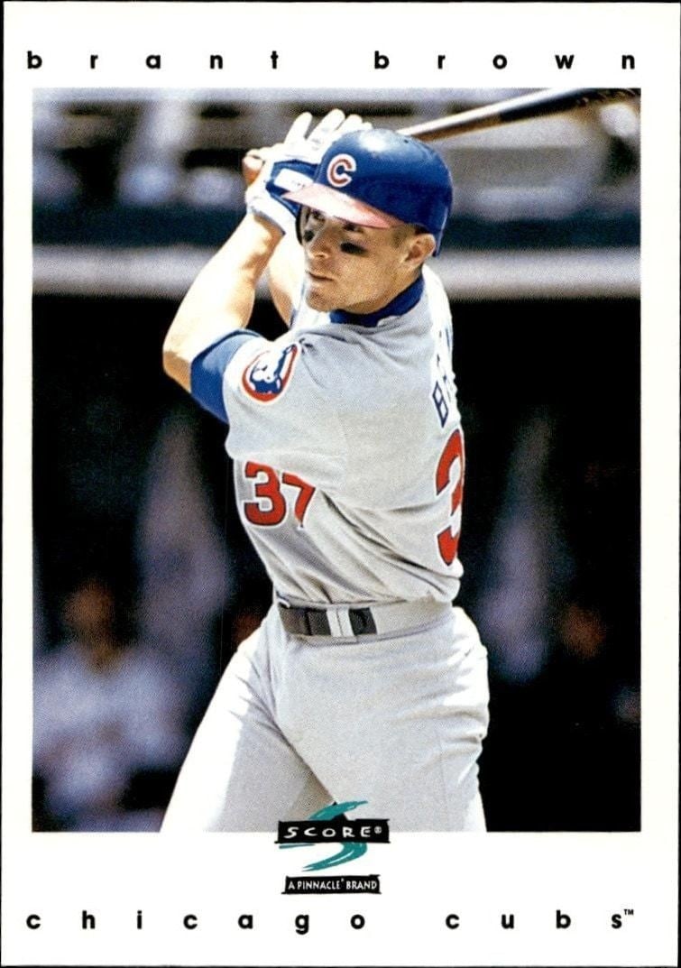 Brant Brown 1997 Pinnacle Score #263 Baseball Trading Card - Front 1997 Pinnacle Score Brant Brown #263 baseball trading card front