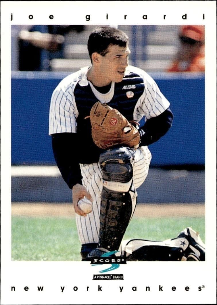 Joe Girardi 1997 Pinnacle Score #464 Baseball Trading Card - Front 1997 Pinnacle Score Joe Girardi #464 baseball trading card front