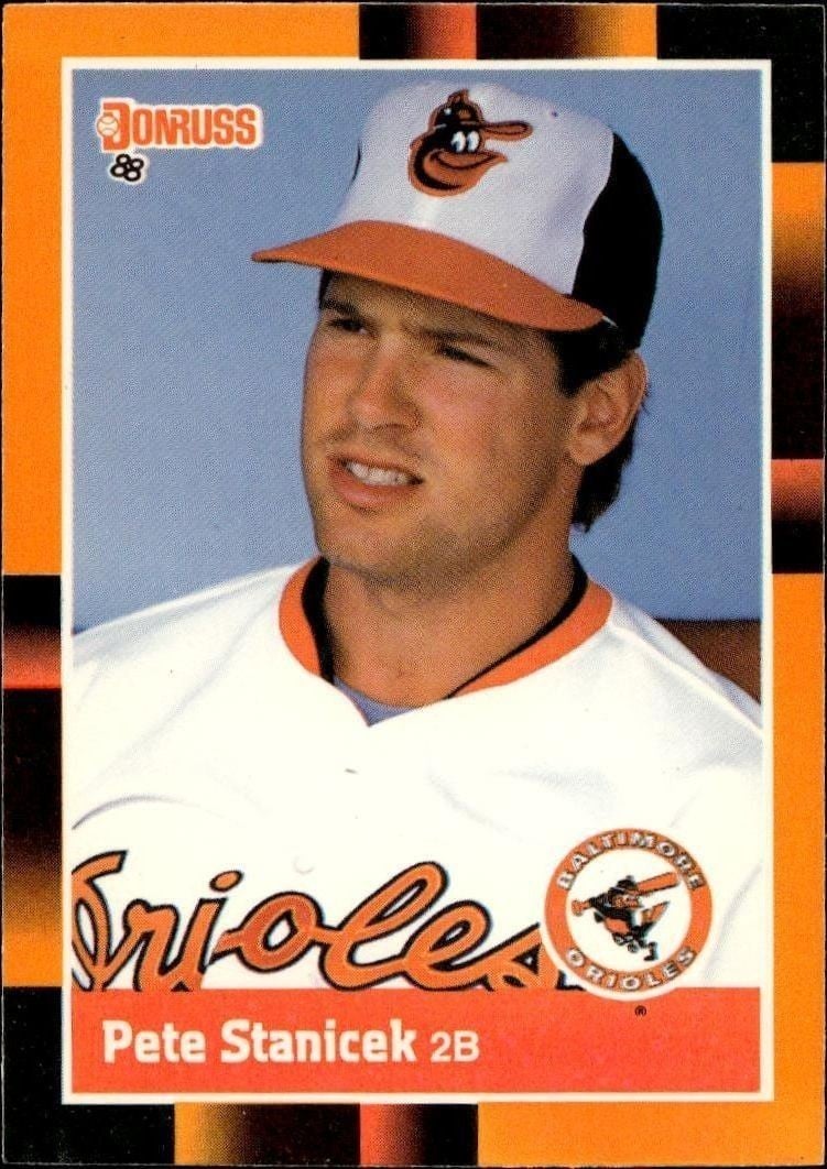 Pete Stanicek 1988 Donruss Baseball's Best #294 Baseball Trading Card - Front 1988 Donruss Baseball's Best Pete Stanicek #294 baseball trading card front