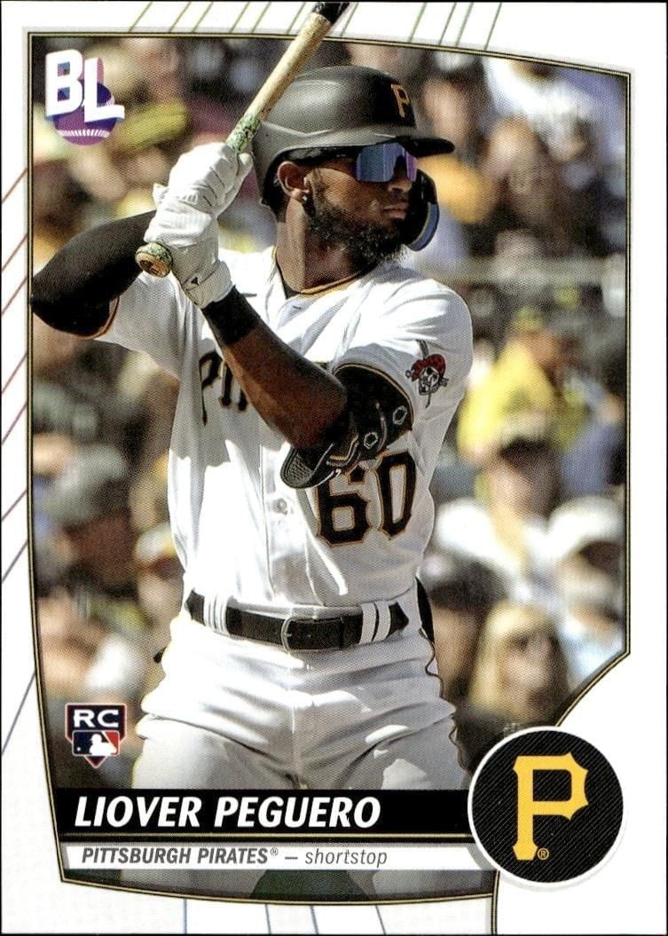 Liover Peguero 2023 Topps Big League #21 Baseball Trading Card - Front 2023 Topps Big League Liover Peguero #21 baseball trading card front