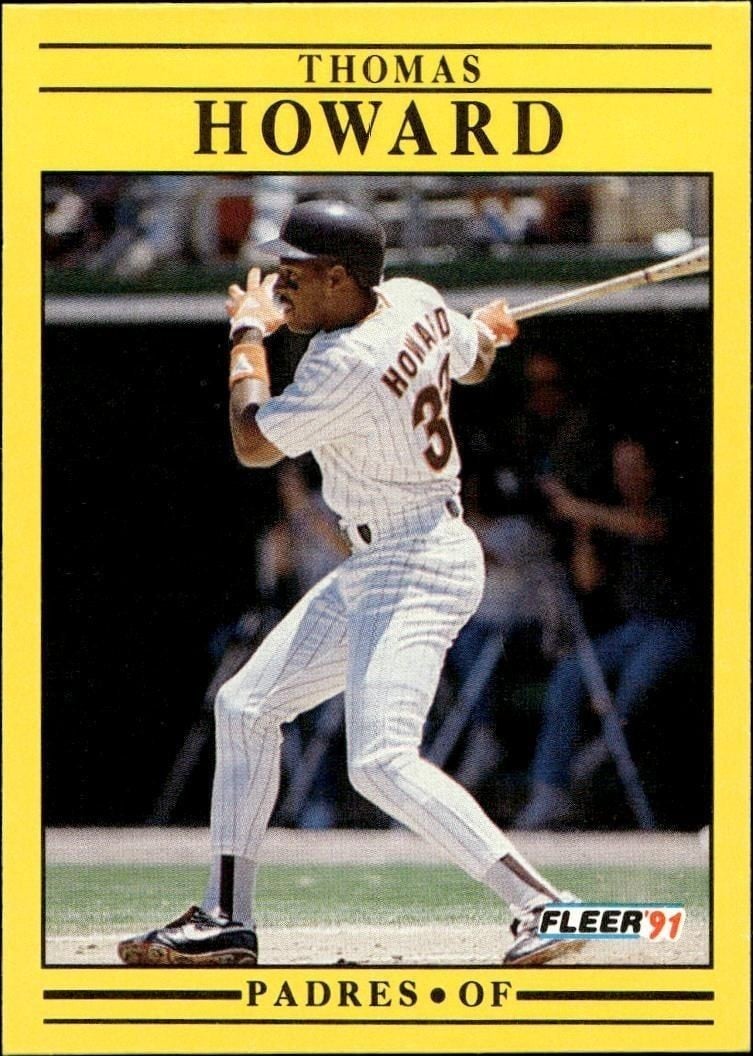 Thomas Howard 1991 Fleer #532 Baseball Trading Card - Front 1991 Fleer Thomas Howard #532 baseball trading card front