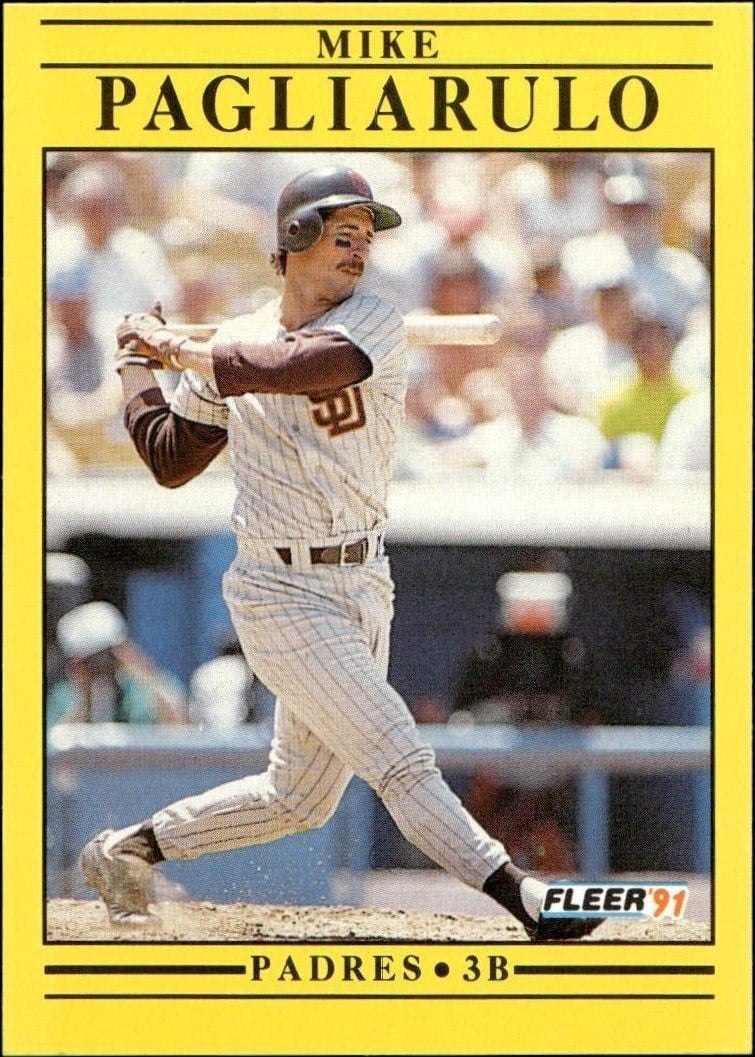 Mike Pagliarulo 1991 Fleer #537 Baseball Trading Card - Front 1991 Fleer Mike Pagliarulo #537 baseball trading card front