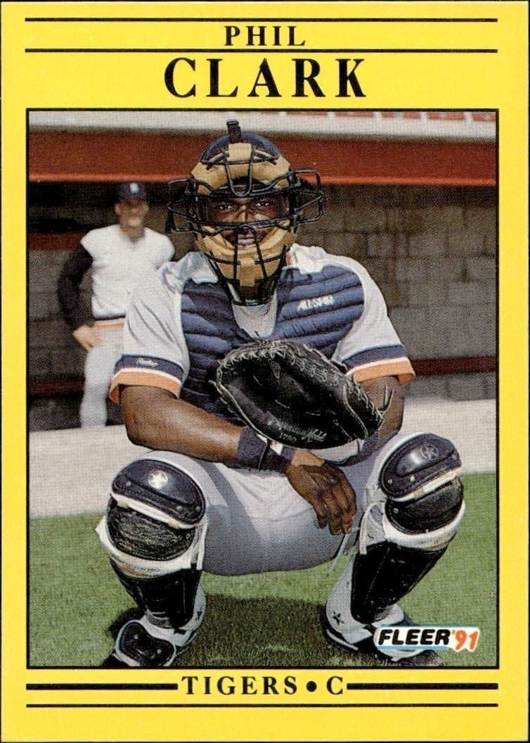 Phil Clark 1991 Fleer #332 Baseball Trading Card - Front 1991 Fleer Phil Clark #332 baseball trading card front