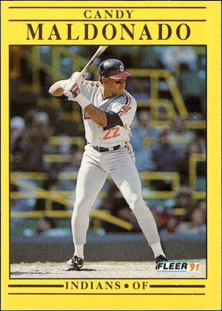 Candy Maldonado 1991 Fleer #373 Baseball Trading Card - Front 1991 Fleer Candy Maldonado #373 baseball trading card front
